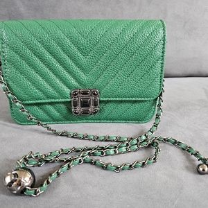 Beautiful Green Bejeweled Cross Body